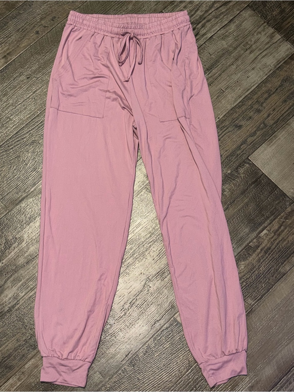 Light Pink Drawstring Jogger Pants - Picture 2 of 7